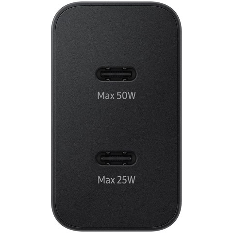 SAMSUNG 50W USB-C Power Adapter Duo Black (1.8m USB-C to USB-C 5A Cable included)