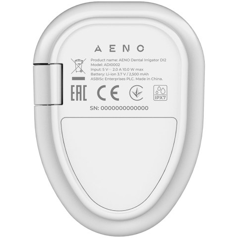 AENO DI2 Irygator dentystyczny 5 trybów 140 PSI 2500 mAh biały