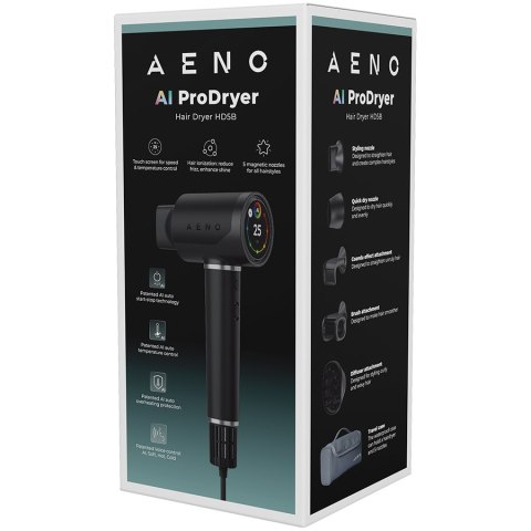AENO HD5B Suszarka AI ProDryer LCD 5+ trybów 110000 RPM 1500W czarna