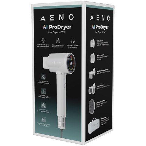 AENO HD5W Suszarka AI ProDryer LCD 5+ trybów 110000 RPM 1500W biała