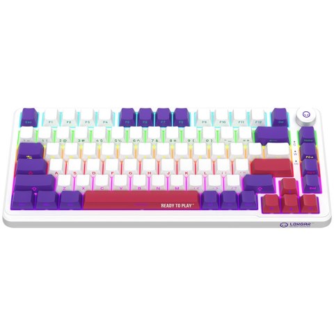 LORGAR Gaming Keyboard KBA4175 Advanced Wired 75% White EN