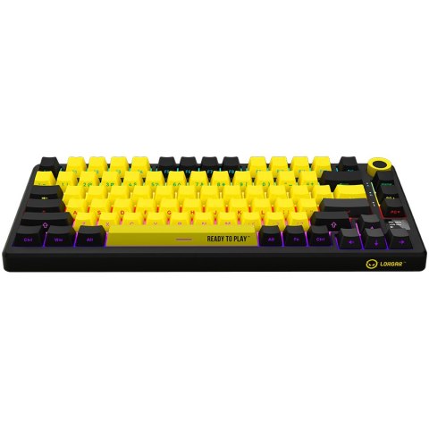 LORGAR Gaming Keyboard KBA4175 Advanced Wired 75% Yellow EN
