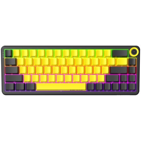 LORGAR Gaming Keyboard KBA41M Advanced Wired 65% Yellow EN