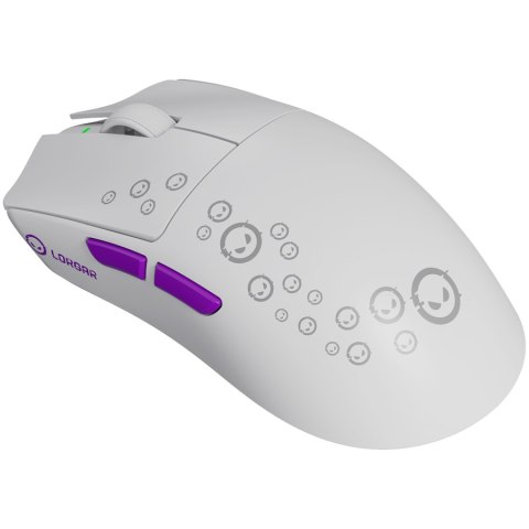 LORGAR Gaming Mouse MSP81W Pro Wireless PixArt 3950 White