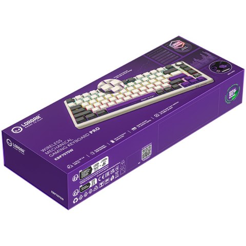 LORGAR Klawiatura Gamingowa Bezprzewodowa 75%, Beżowa, EN