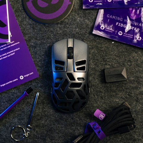 LORGAR Mysz Gamingowa MSE90W, Bezprzewodowa, Ciemnoszara