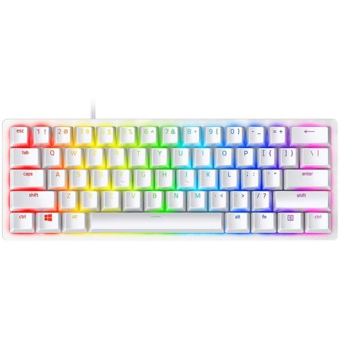 RAZER Klawiatura Gamingowa Przewodowa Huntsman Min Linear Optical Switch Mercury, Biała