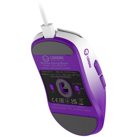 LORGAR Gaming Mouse MSA21W Advanced Wireless PixArt 3315 White