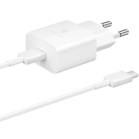 SAMSUNG Ładowarka sieciowa 15W Fast Charging USB-C (+kabel), Biała