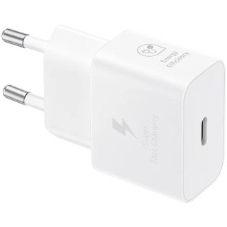 SAMSUNG Ładowarka sieciowa 25W Fast Charging USB-C (+kabel), Biała