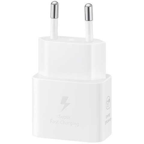 SAMSUNG 25W Fast Charging USB-C Power Adapter White (cable not included)