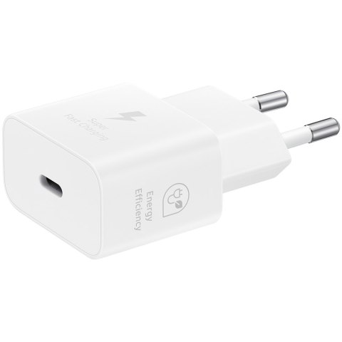 SAMSUNG 25W Fast Charging USB-C Power Adapter White (cable not included)
