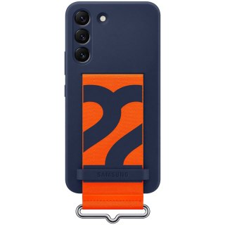 SAMSUNG Galaxy S22 Silicone Cover With Strap Navy