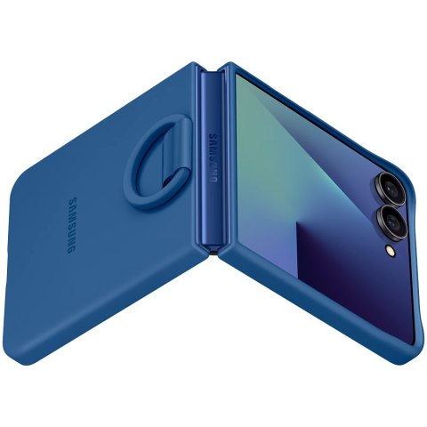 SAMSUNG Galaxy Z Flip7 Ring Case (Silicone) Blue