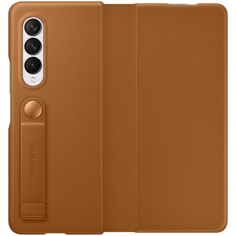 SAMSUNG Galaxy Z Fold3 Leather Flip Cover Camel