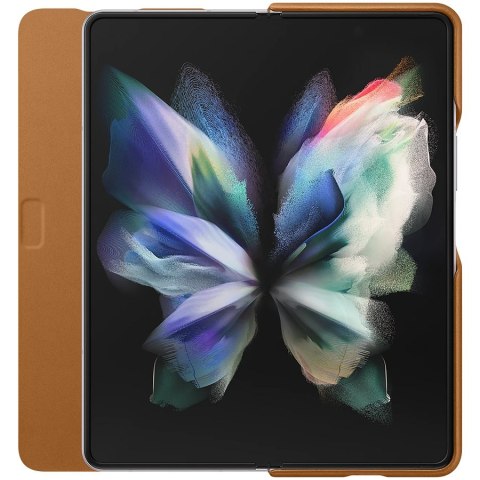 SAMSUNG Galaxy Z Fold3 Leather Flip Cover Camel