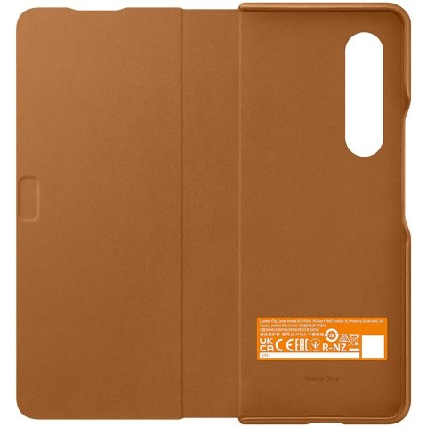 SAMSUNG Galaxy Z Fold3 Leather Flip Cover Camel