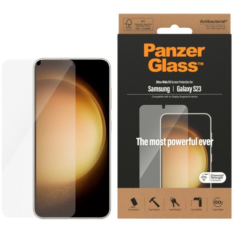 PANZERGLASS Screen Protector SAMSUNG Galaxy S23, Ultra-Wide Fit