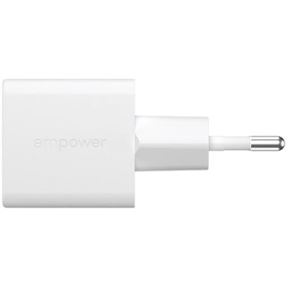 Empower by PANZERGLASS Turbo 30W Charger Single USB-C EU Plug Silver White