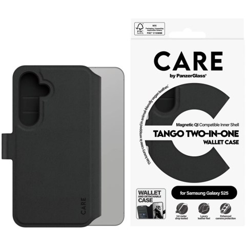 PANZERGLASS Feature Tango 2w1 Wallet Case S25 Black