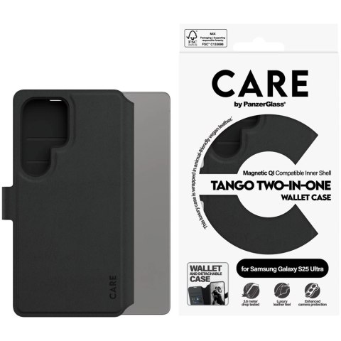 PANZERGLASS Feature Tango 2w1 Wallet Case S25 Ultra Black