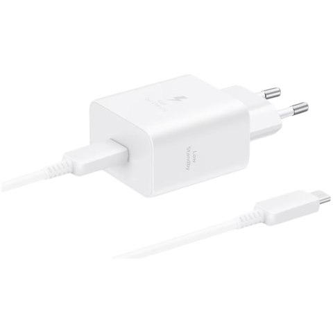 SAMSUNG Ładowarka sieciowa 45W Fast, (+ kabel), Biała