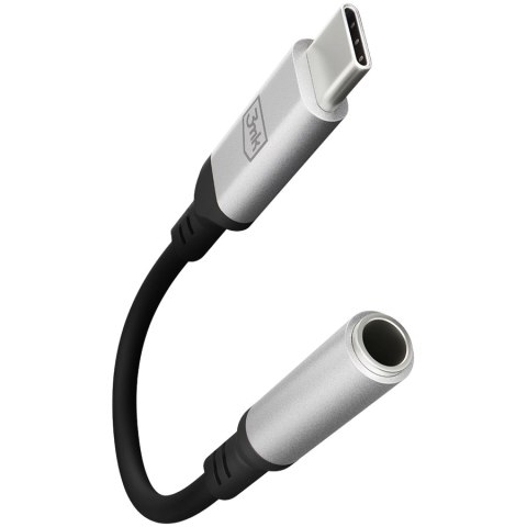 3MK Adapter 3MK 3,5mm JACK - USB c Black