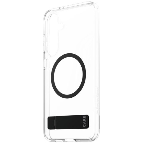 PANZERGLASS Case Transparent w. Black KickStand & Qi Compatible SAMSUNG Galaxy S25+