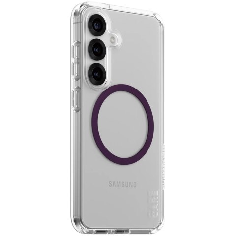 PANZERGLASS Urban Combat Case Transparent w. Plum Purple Qi Compatible SAMSUNG Galaxy S25