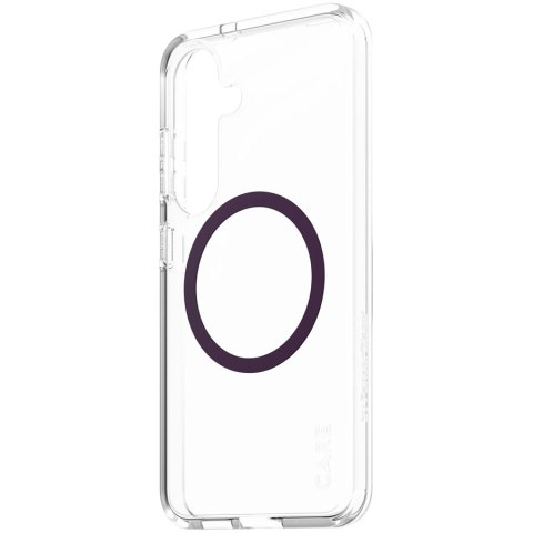 PANZERGLASS Urban Combat Case Transparent w. Plum Purple Qi Compatible SAMSUNG Galaxy S25
