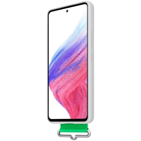 SAMSUNG Galaxy A53 Silicone Cover With Strap White