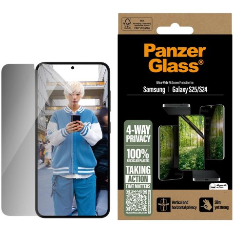PANZERGLASS Eco MATRIX 4-way Privacy Screen Protector Samsung Galaxy S25 S24 Ultra-Wide Fit