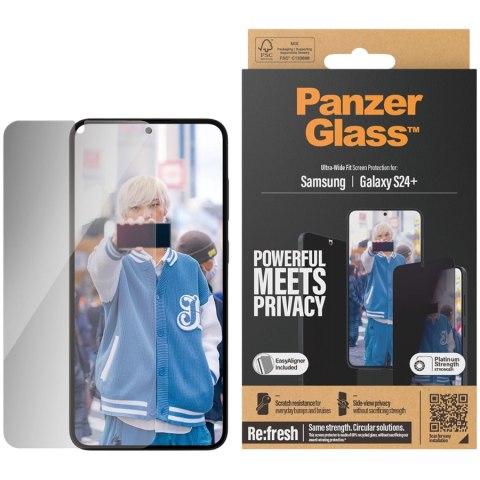 PANZERGLASS Privacy Screen Protector SAMSUNG Galaxy S24+ Ultra-Wide Fit
