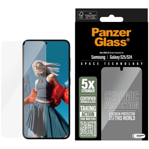 PANZERGLASS Ultra-Wide Fit Samsung Galaxy S25 Ceramic