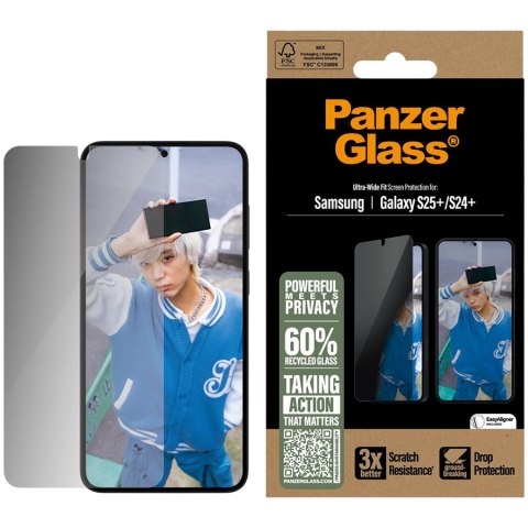 PANZERGLASS Ultra-Wide Fit Sam S25+ Privacy TempeRed Glass