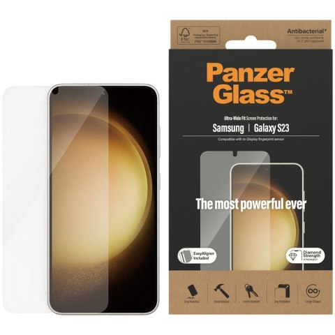 PANZERGLASS Screen Protector SAMSUNG Galaxy S23 Ultra, Ultra-Wide Fit w. EasyAligner