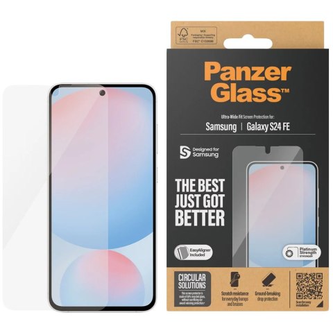 PANZERGLASS Screen Protector SAMSUNG Galaxy S24 FE Ultra-Wide Fit w. EasyAligner