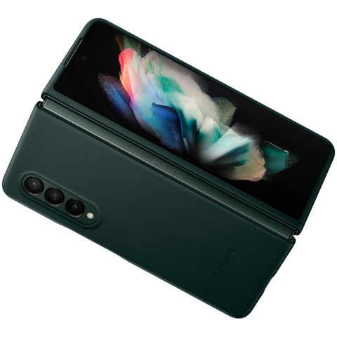 SAMSUNG Galaxy Z Fold3 Leather Cover Green