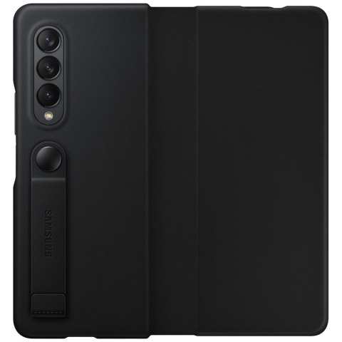 SAMSUNG Galaxy Z Fold3 Leather Flip Cover Black