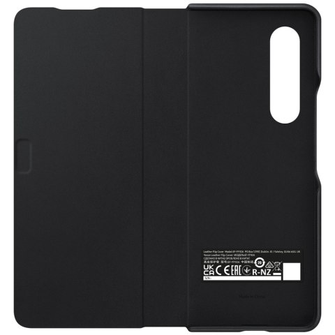 SAMSUNG Galaxy Z Fold3 Leather Flip Cover Black