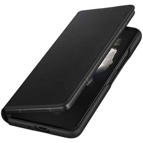 SAMSUNG Galaxy Z Fold3 Leather Flip Cover Black